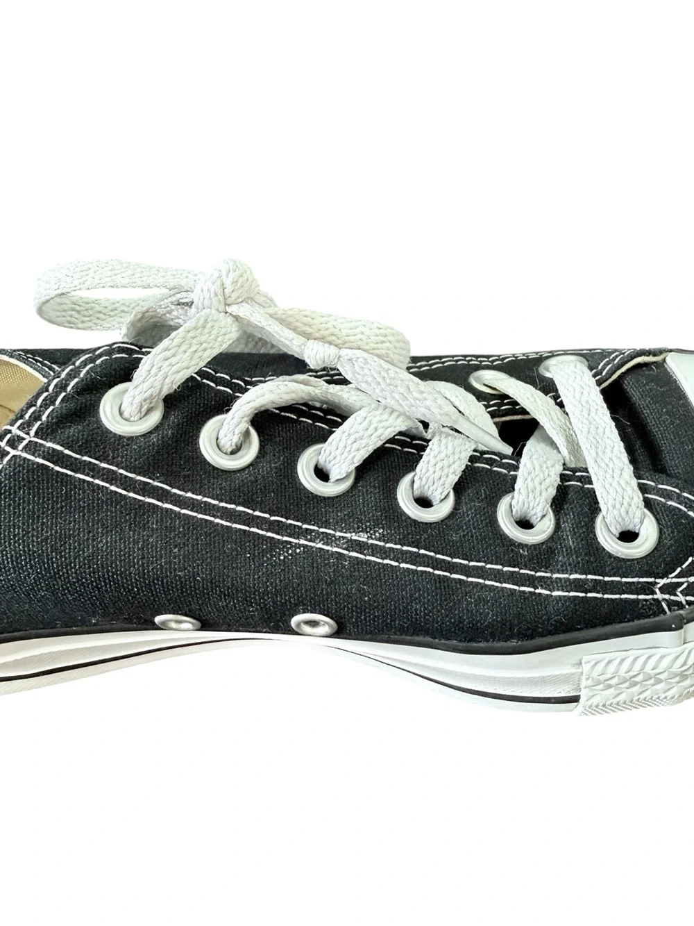 Converse All Star Black Canvas Lace-Up Sneakers Size 8